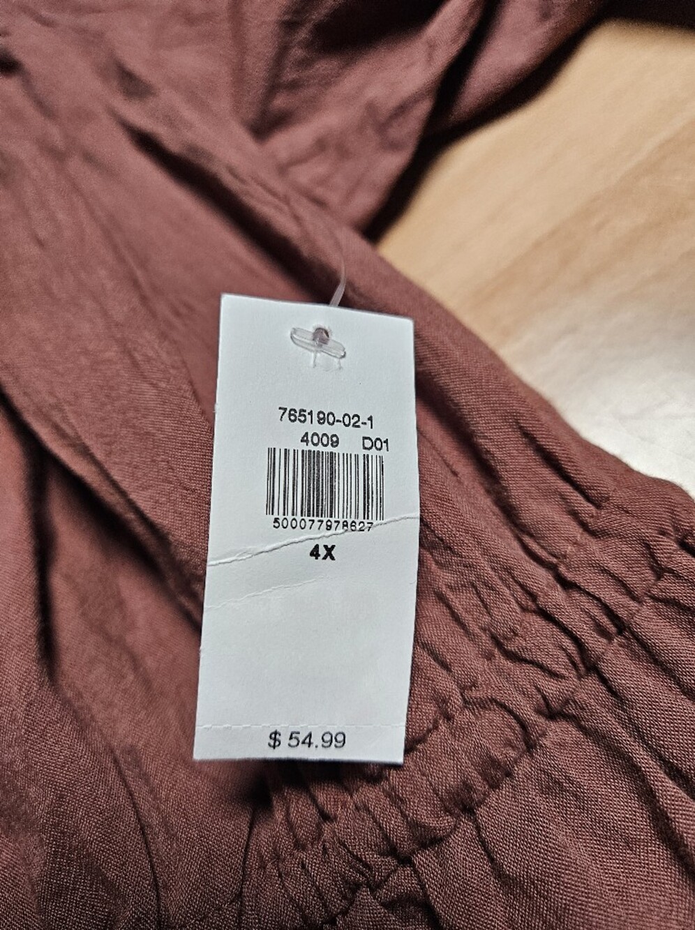 Old Navy Waist-Defined Prairie Long-Sleeve Midi Dress Brown Sz 4X Boho Cottage - Picture 7 of 7